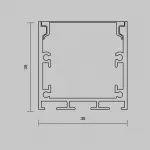 Алюминиевый профиль накладной-подвесной 2м ALM-3535BT-BR-2M Maytoni 633005