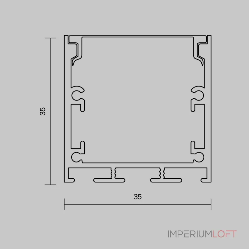 Алюминиевый профиль накладной-подвесной 2м ALM-3535BT-BR-2M Maytoni 633005