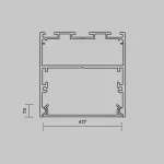 Рассеиватель для профиля 50×50 (Чёрный, 2 м), ALM-5050T-B-DF-2M Maytoni 642048 от ImperiumLoft
