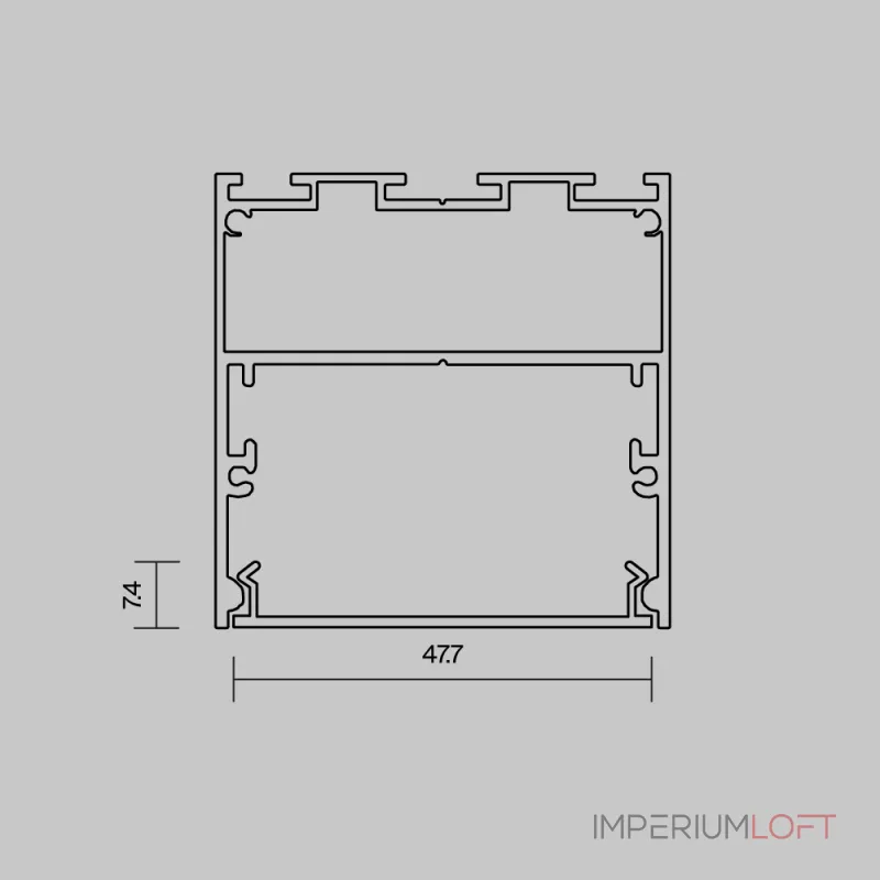 Рассеиватель для профиля 50×50 (Чёрный, 2 м), ALM-5050T-B-DF-2M Maytoni 642048 от ImperiumLoft
