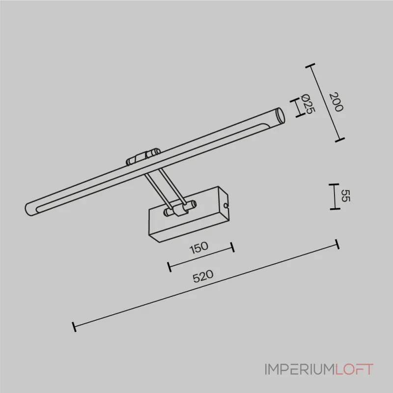 Подсветка для картин Maytoni Dazzle MIR267WL-L12CH3K от ImperiumLoft