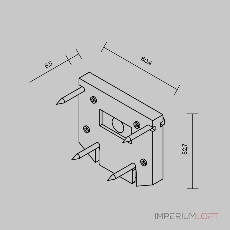 Торцевая заглушка для демпферного шинопровода Maytoni EXILITY TRA034D-EC-422B от ImperiumLoft