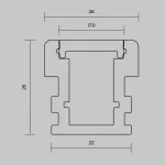 Алюминиевый профиль встраиваемый в пол 26x26 (Серебро, 2 м), ALM-2626-S-2M Maytoni 636016 от ImperiumLoft