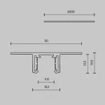 Шинопровод 2м встраиваемый под ГКЛ 12,5мм Maytoni Busbar trunkings Exility X TRX239-422.12B от ImperiumLoft