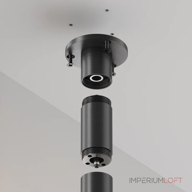 Основание для накладного монтажа системы Shelf с внутренней резьбой без ввода питания Maytoni Shelf CA023BI-B от ImperiumLoft