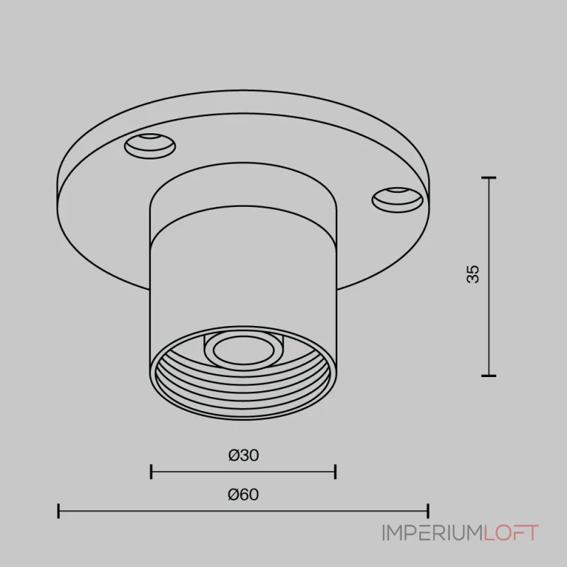 Основание для накладного монтажа системы Shelf с внутренней резьбой без ввода питания Maytoni Shelf CA023BI-B от ImperiumLoft