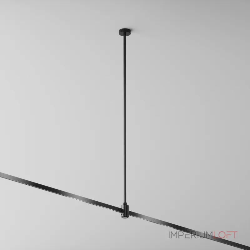 Крепление потолочное Long 700мм с вводом питания Flarity черный Maytoni FLARITY TRA159C-B1-B от ImperiumLoft