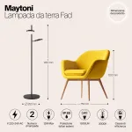Напольный светильник Maytoni Modern MOD070FL-L12B3K от ImperiumLoft