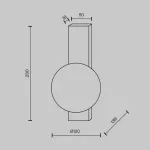 Настенный светильник (бра) Maytoni Lunella MOD470WL-01BS от ImperiumLoft