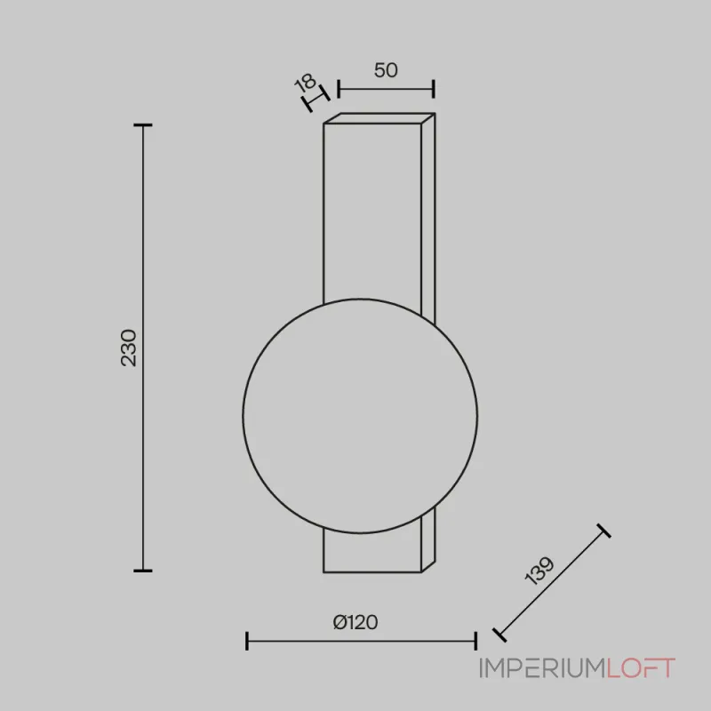 Настенный светильник (бра) Maytoni Lunella MOD470WL-01BS от ImperiumLoft