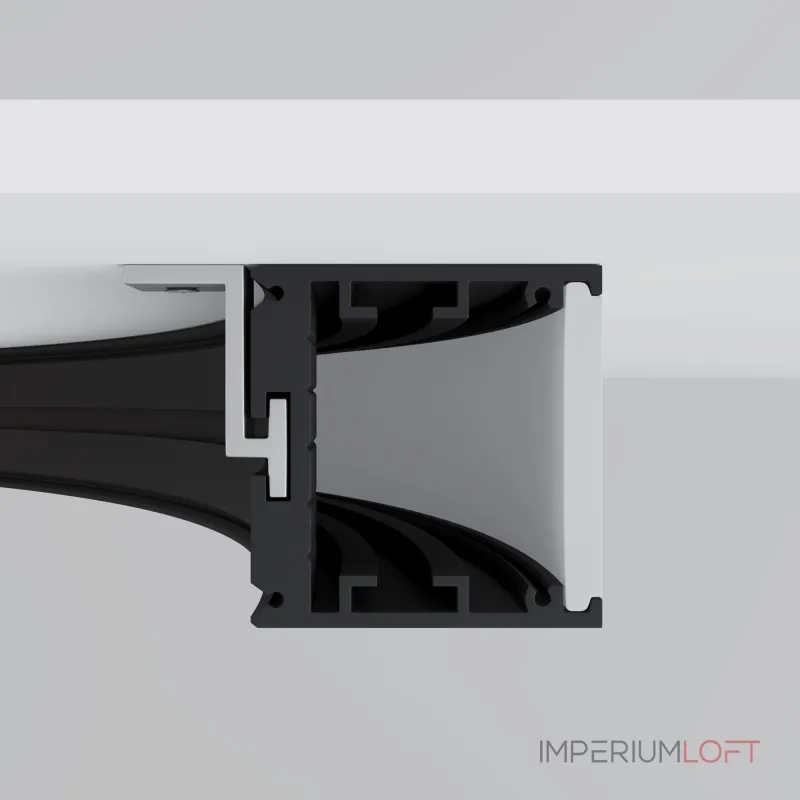 Радиусный профиль 35x35 ?1500мм внешний 1/4 круга черный Maytoni ALM-3535R-B-EX-90°-1.5M от ImperiumLoft