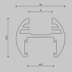 Шинопровод накладной/подвесной Maytoni BASITY TRX172-R-111B от ImperiumLoft