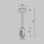 Крепление потолочное Short одинарное 138мм Flarity черный Maytoni FLARITY TRA156C-SL1-B от ImperiumLoft