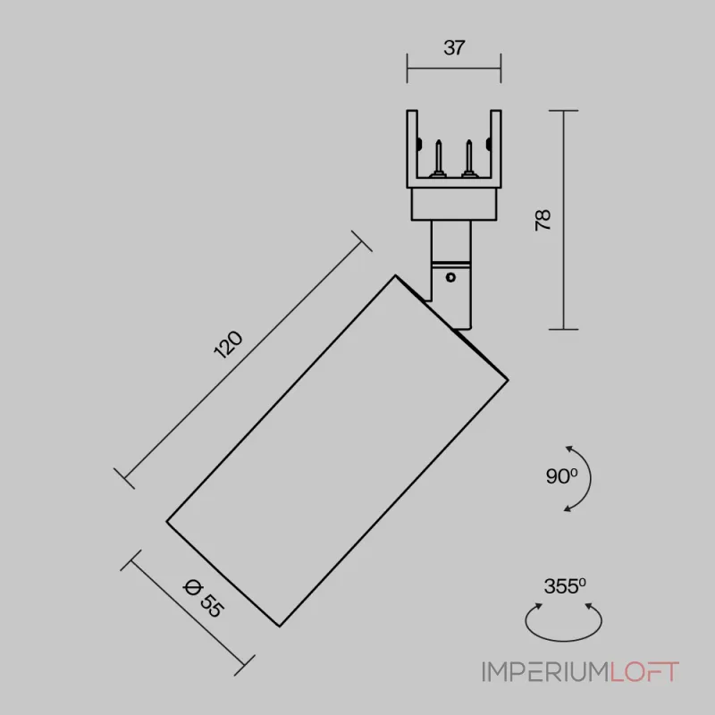 Уличный трековый светильник Focus LED Elasity IP Maytoni O-TR01-1-S-16WW3K