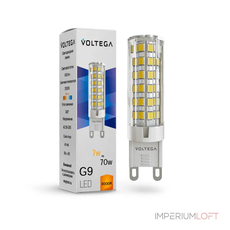 Светодиодная лампа Simple Capsule 7W 3000K G9 Voltega Simple 7187 от ImperiumLoft Светодиодная лампа Simple Capsule 7W 3000K G9 Voltega Simple 7187 от ImperiumLoft