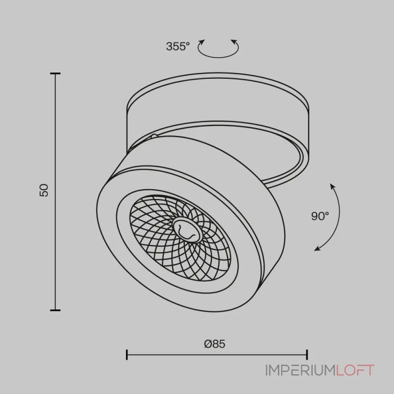 Потолочный светильник Maytoni Ceiling C022CL-7W3K-B-1 от ImperiumLoft