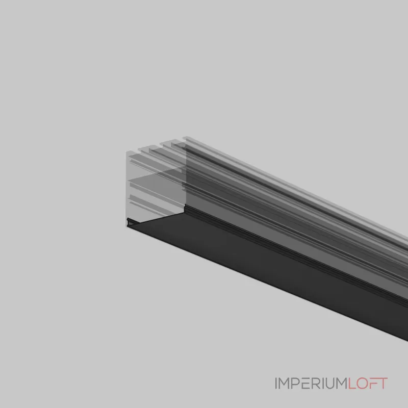 Рассеиватель для профиля 50×50 (Чёрный, 3 м), ALM-5050T-B-DF-3M Maytoni 642049 от ImperiumLoft