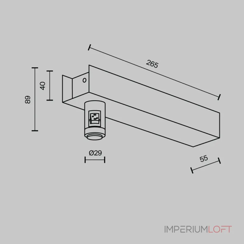 Основание настенное Wall для блока питания с вводом питания Flarity латунь Maytoni FLARITY TRA155CW-BB-BS от ImperiumLoft