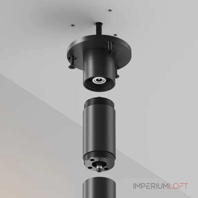 Основание для накладного монтажа системы Shelf с внутренней резьбой с вводом питания Maytoni Shelf CA023BI-P-B от ImperiumLoft