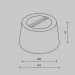 Чаша накладная Parity для двойного вывода ленты черная от ImperiumLoft
