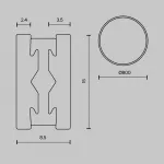 Шинопровод накладной/подвесной Maytoni FLARITY TRX154-R-D800-BS от ImperiumLoft