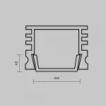 Рассеиватель для профиля 16×12 (Чёрный, 2 м), ALM-005-B-DF-2M Maytoni 642024 от ImperiumLoft