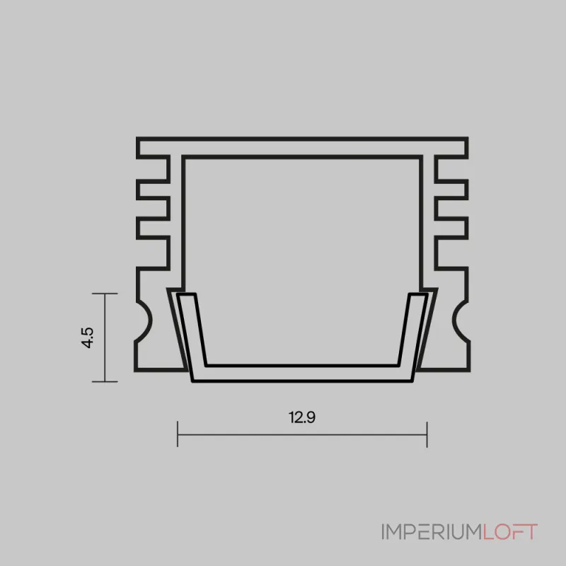 Рассеиватель для профиля 16×12 (Чёрный, 2 м), ALM-005-B-DF-2M Maytoni 642024 от ImperiumLoft