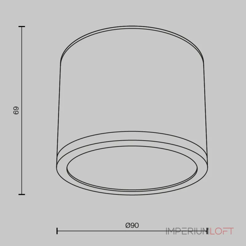 Потолочный светильник Maytoni Ceiling C095CL-GX53-B от ImperiumLoft