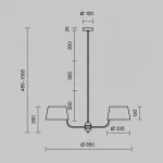 Люстра на штанге Maytoni Modesto MOD360PL-06BS