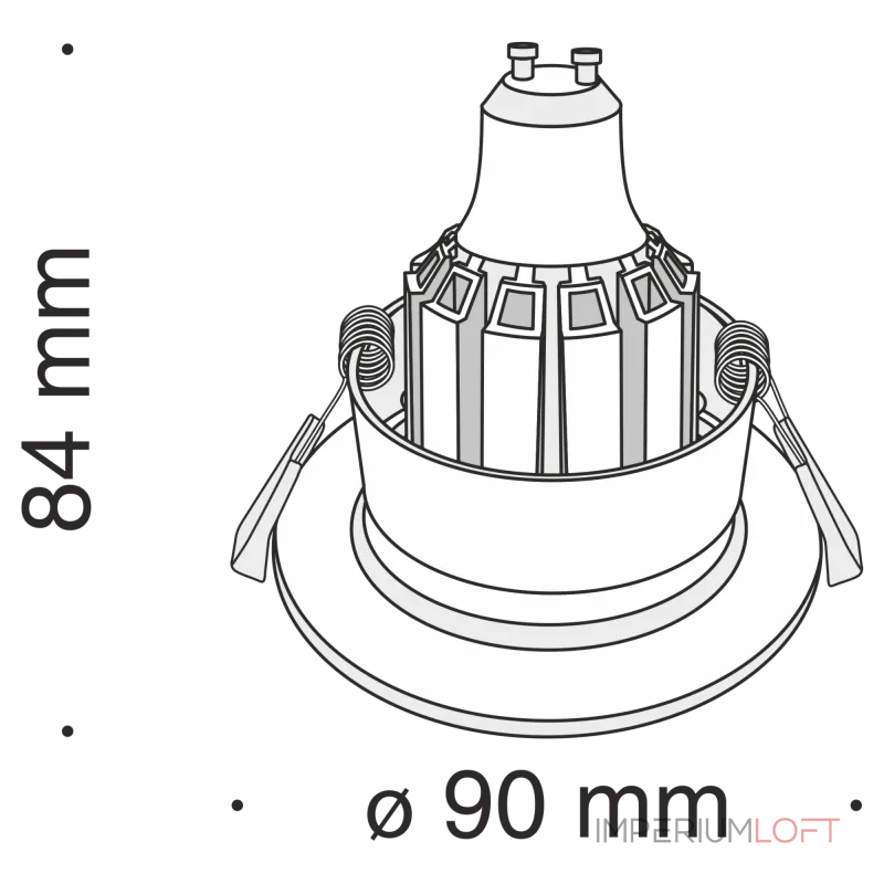 Встраиваемый светильник Maytoni Barret DL041-01RG от ImperiumLoft