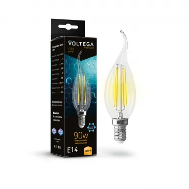 Светодиодная лампа Voltega Crystal Graphene Candle wind 9W 3000K E14 Светодиодная лампа Voltega Crystal Graphene Candle wind 9W 3000K E14