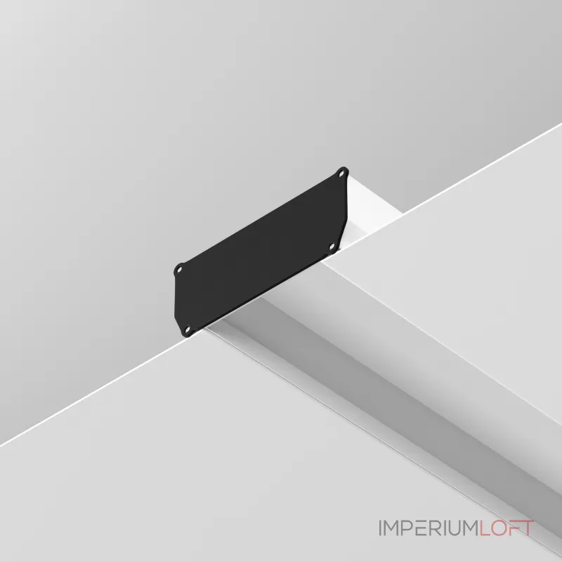 Заглушка декоративная белая 2шт. + фиксирующая черная 2шт. для профиля ALM-9940-SC от ImperiumLoft