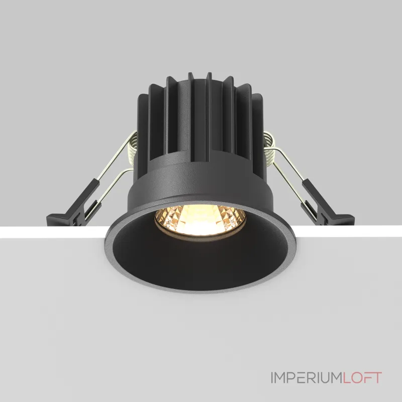 Встраиваемый светильник Maytoni Round DL058-7W2.7K-B от ImperiumLoft