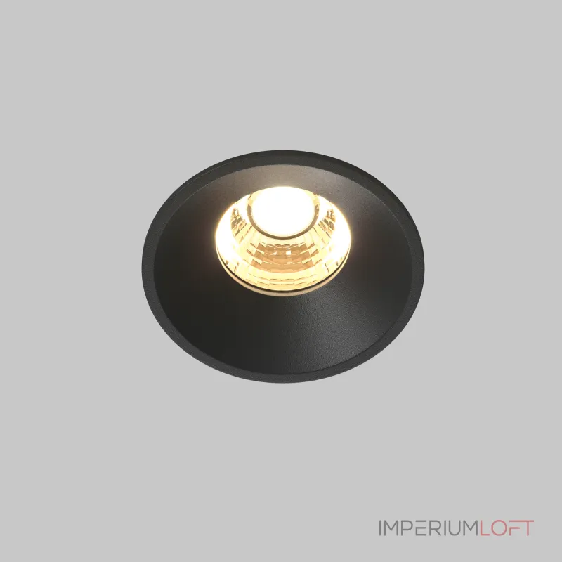 Встраиваемый светильник Maytoni Round DL058-7W2.7K-B от ImperiumLoft