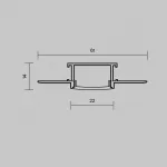 Рассеиватель для профиля 61×14 (Чёрный, 2 м), ALM-6114-B-DF-2M Maytoni 642014 от ImperiumLoft