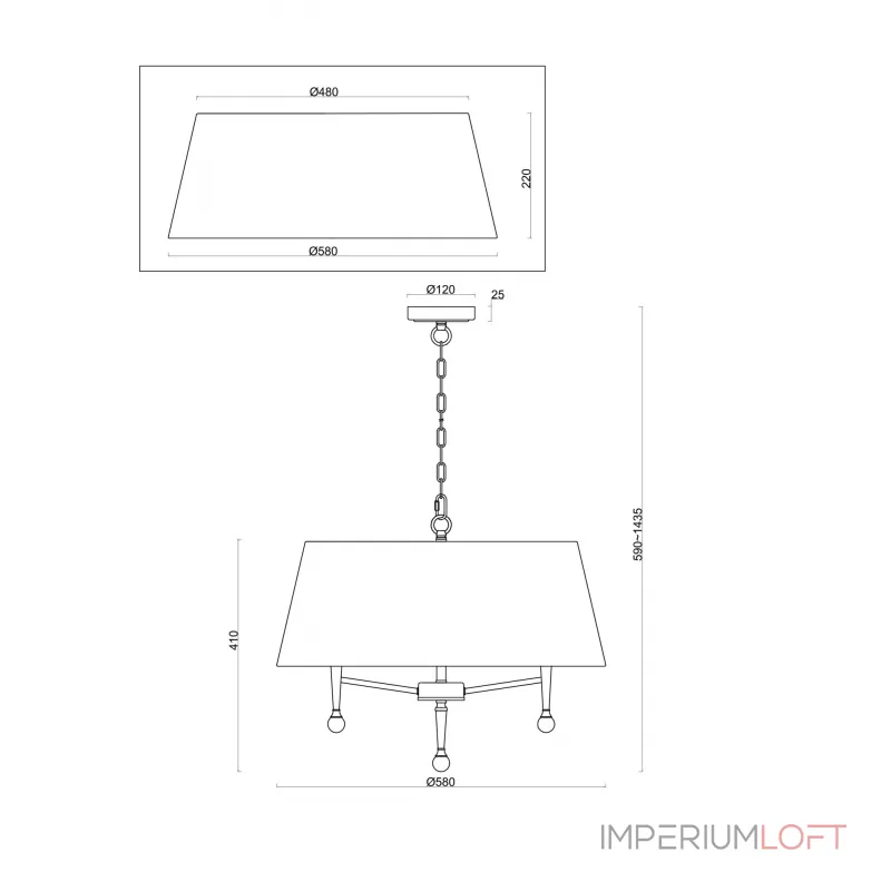 Подвесная люстра Rosemary FR5190PL-05BS3