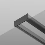 Заглушка декоративная белая 2шт. + фиксирующая черная 2шт. для профиля ALM-9940-SC от ImperiumLoft