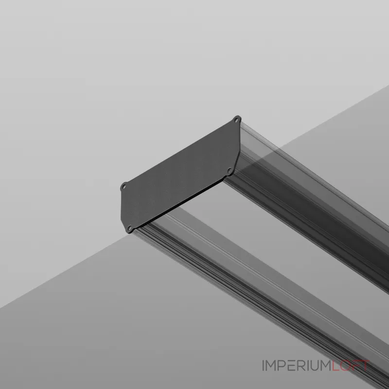 Заглушка декоративная белая 2шт. + фиксирующая черная 2шт. для профиля ALM-9940-SC от ImperiumLoft