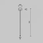 Подвес на жёстком основании с потолочной чашей для системы Shelf Maytoni Shelf CA030C-SL-L500-B от ImperiumLoft