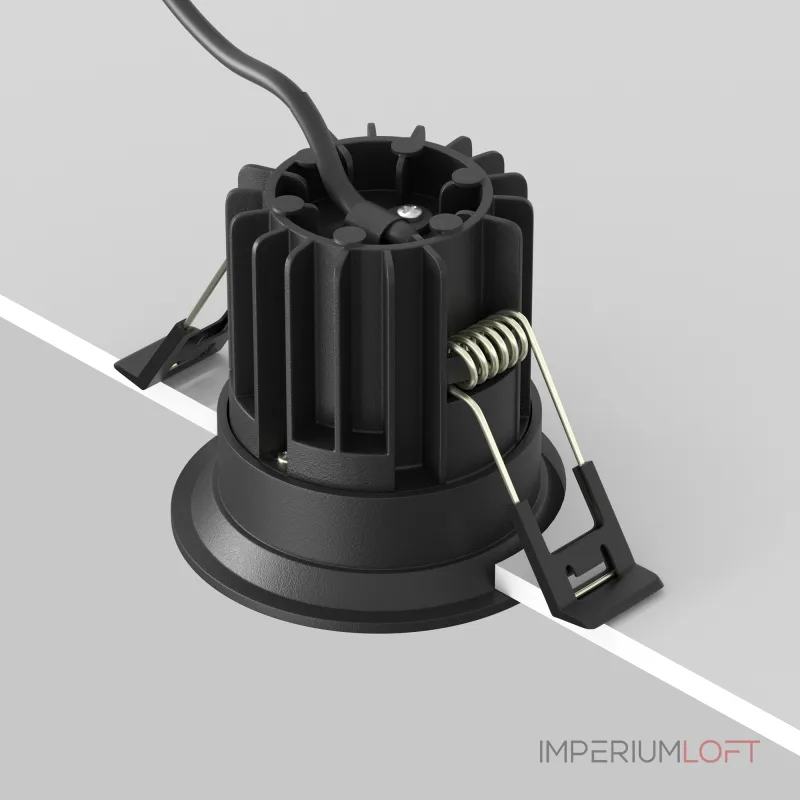 Встраиваемый светильник Maytoni Round DL058-7W2.7K-B от ImperiumLoft