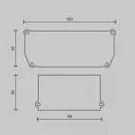 Заглушка декоративная белая 2шт. + фиксирующая черная 2шт. для профиля ALM-9940-SC от ImperiumLoft