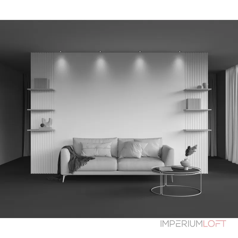 Встраиваемый светильник Maytoni Round DL058-7W2.7K-B от ImperiumLoft