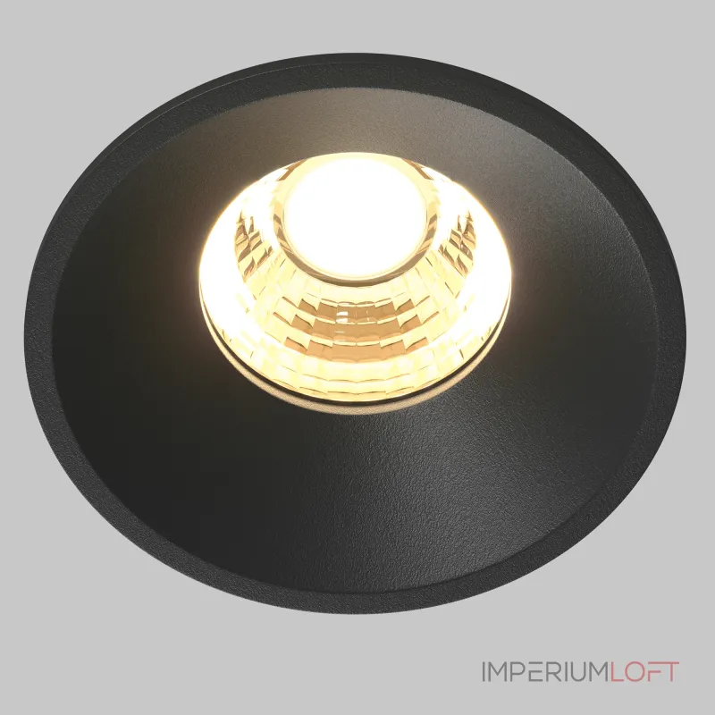 Встраиваемый светильник Maytoni Round DL058-7W2.7K-B от ImperiumLoft