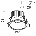 Встраиваемый светильник Maytoni Round DL058-7W2.7K-B от ImperiumLoft