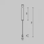Основание потолочное Long 385мм для блока питания с вводом питания Flarity латунь Maytoni FLARITY TRA159C-BB1-BS от ImperiumLoft