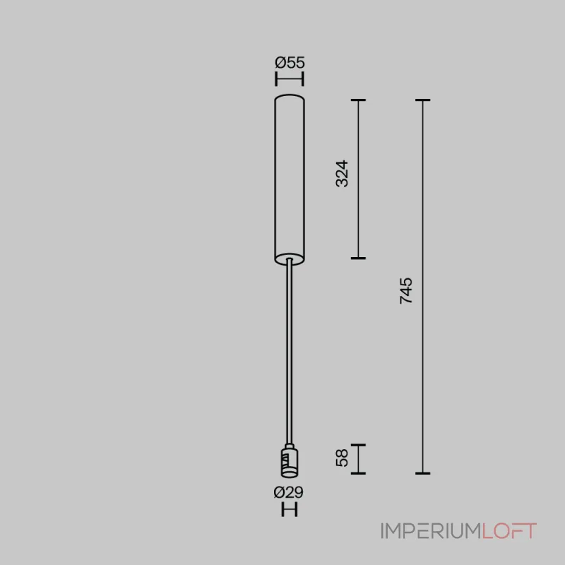 Основание потолочное Long 385мм для блока питания с вводом питания Flarity латунь Maytoni FLARITY TRA159C-BB1-BS от ImperiumLoft