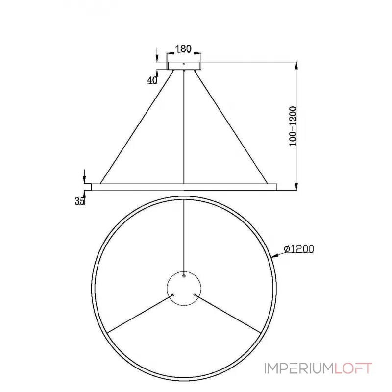 Подвесная люстра Rim MOD058PL-L65BSK Подвесная люстра Rim MOD058PL-L65BSK