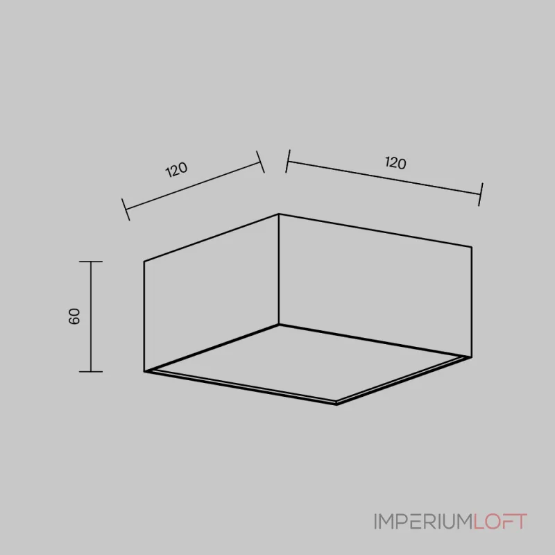 Потолочный светильник Maytoni Ceiling C032CL-12W3K-SQ-B от ImperiumLoft