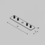 Коннектор прямой для низкопрофильного шинопровода Exility Maytoni EXILITY TRAM034CI-R-41W от ImperiumLoft