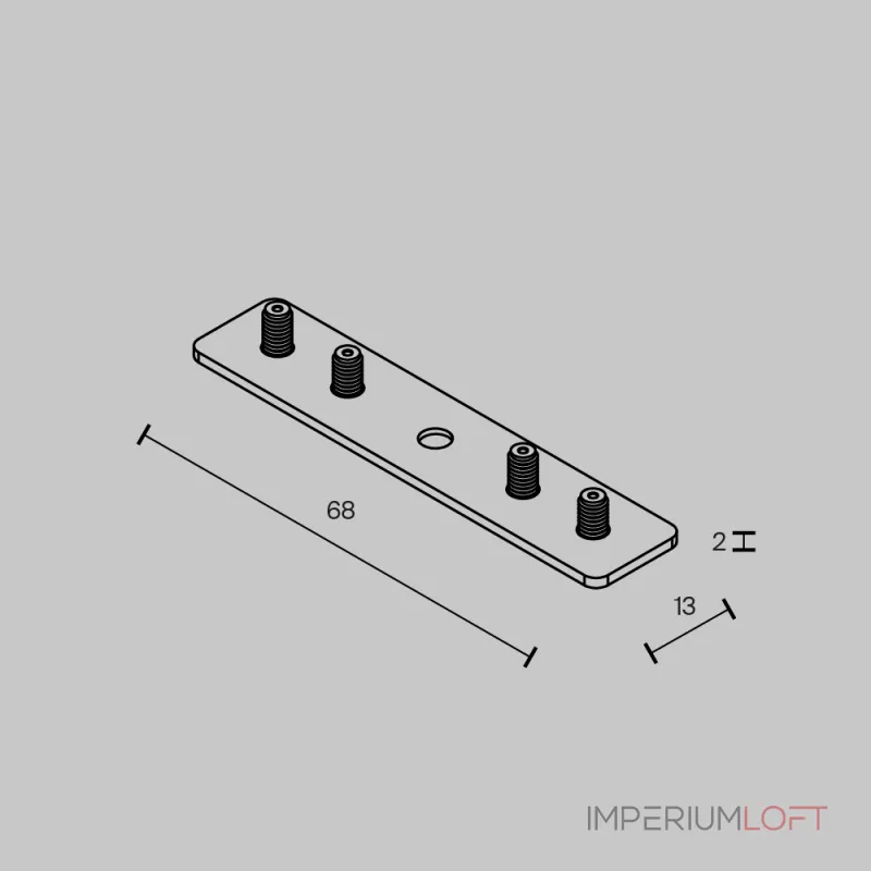 Коннектор прямой для низкопрофильного шинопровода Exility Maytoni EXILITY TRAM034CI-R-41W от ImperiumLoft